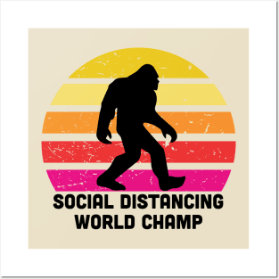 Bigfoot Social Distancing World Champion Posters and Art